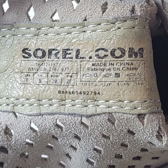 Sorel Major Pull On Tan Leather Boots Women's Size 8 - Picture 11 of 12